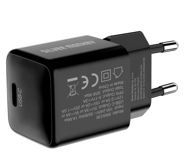 Silver Monkey Ładowarka GaN Core Uno 30W Czarna - 1417243 - zdjęcie 7